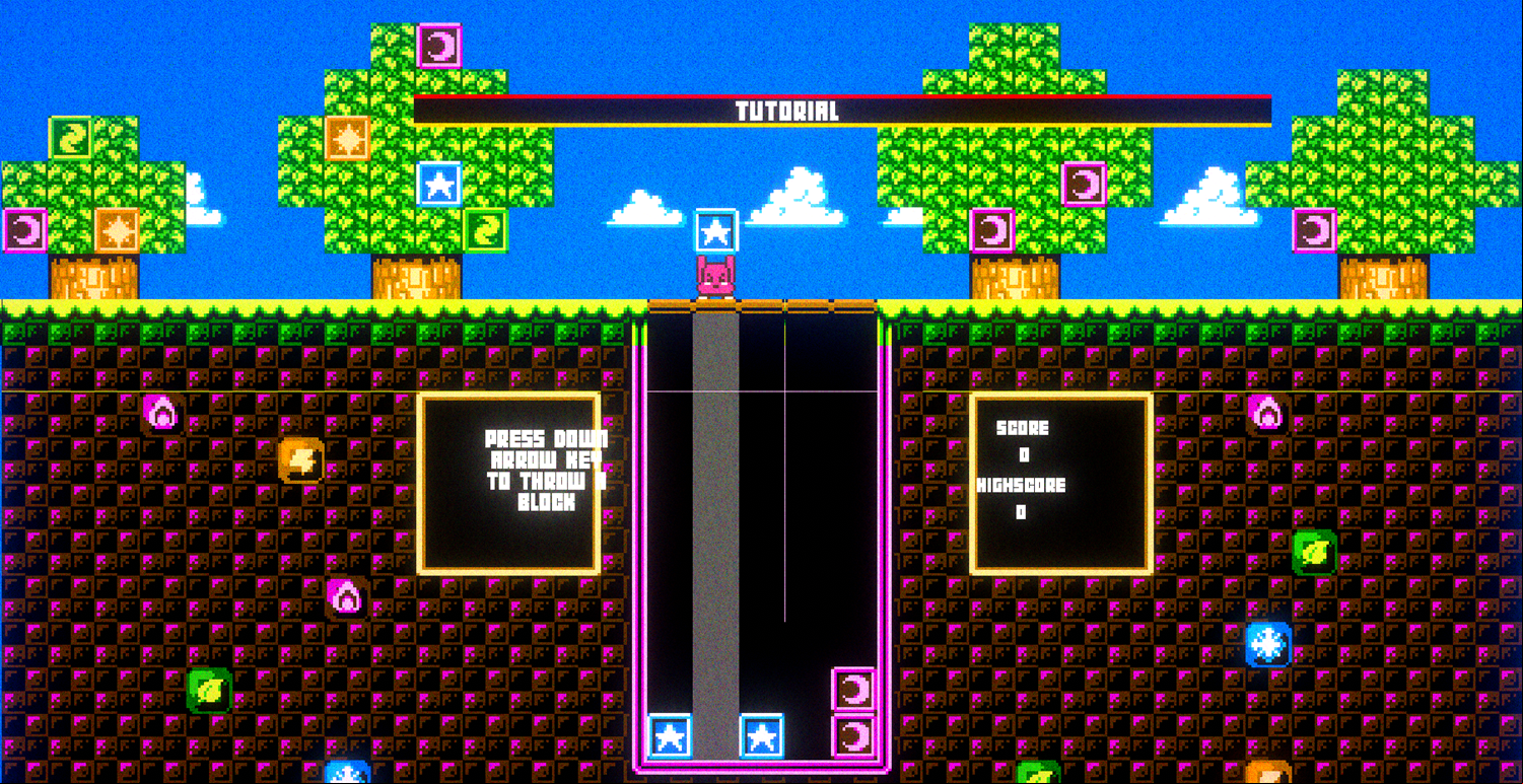 Matchformer Game Drop Blocks Tutorial Screen Screenshot.