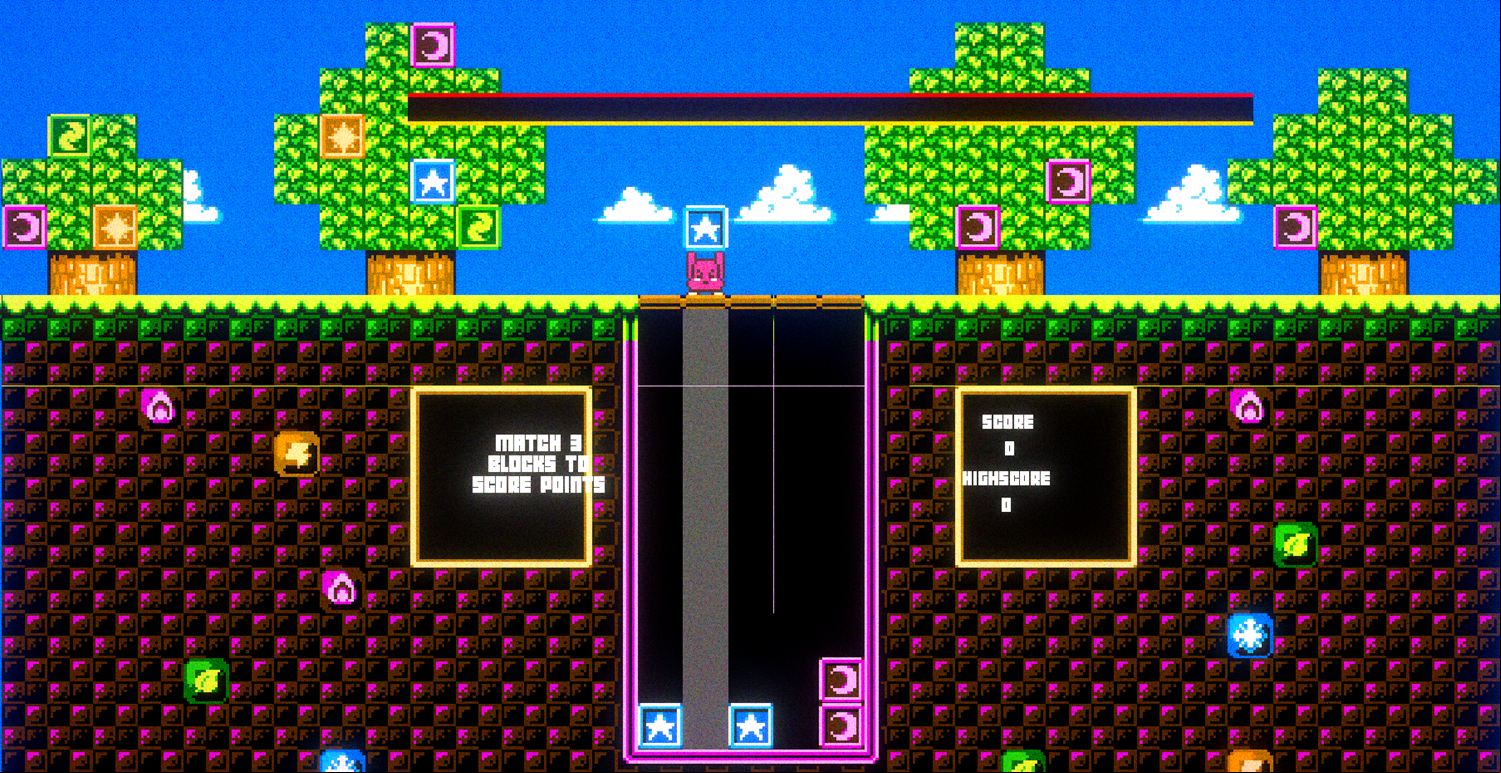 Matchformer Game Match 3 Blocks Tutorial Screen Screenshot.