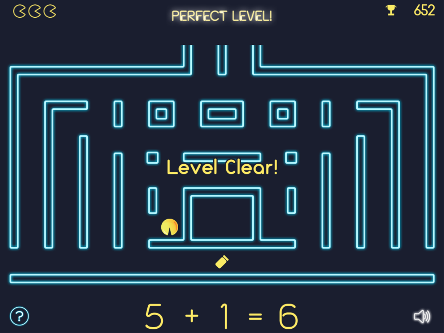 Math Man Game Level Clear Screenshot.