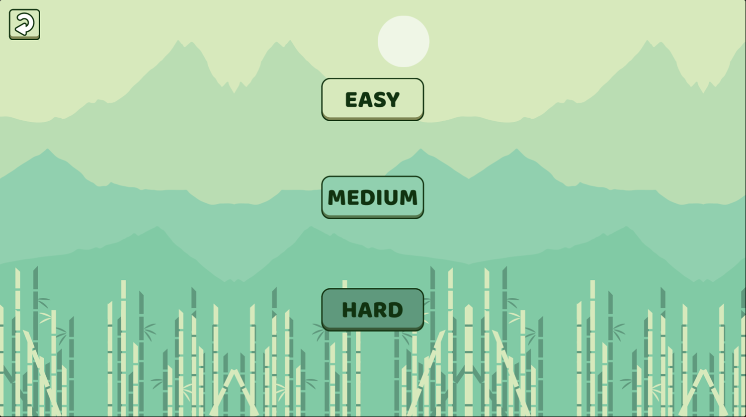Math Quest Game Difficulty Select Screenshot.