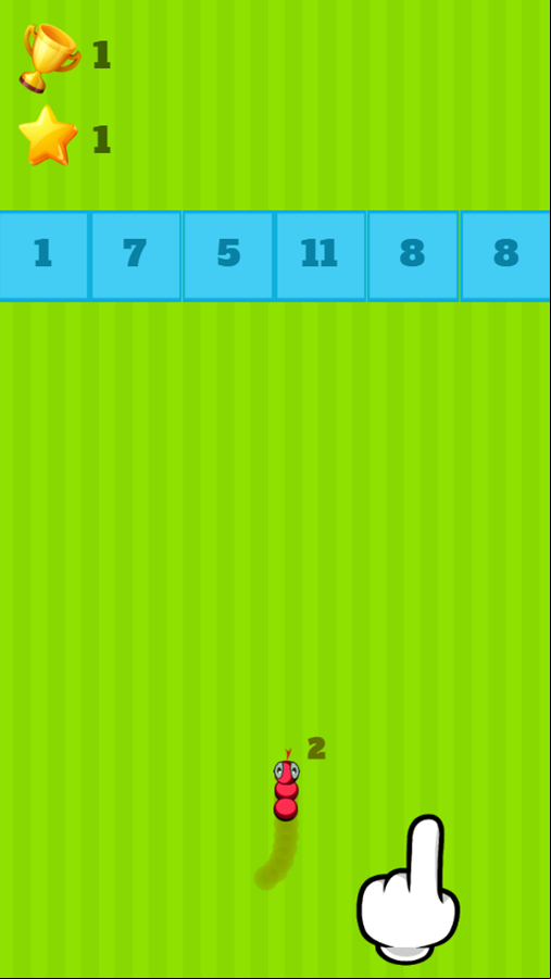 Math Snake Game Welcome Screen Screenshot.