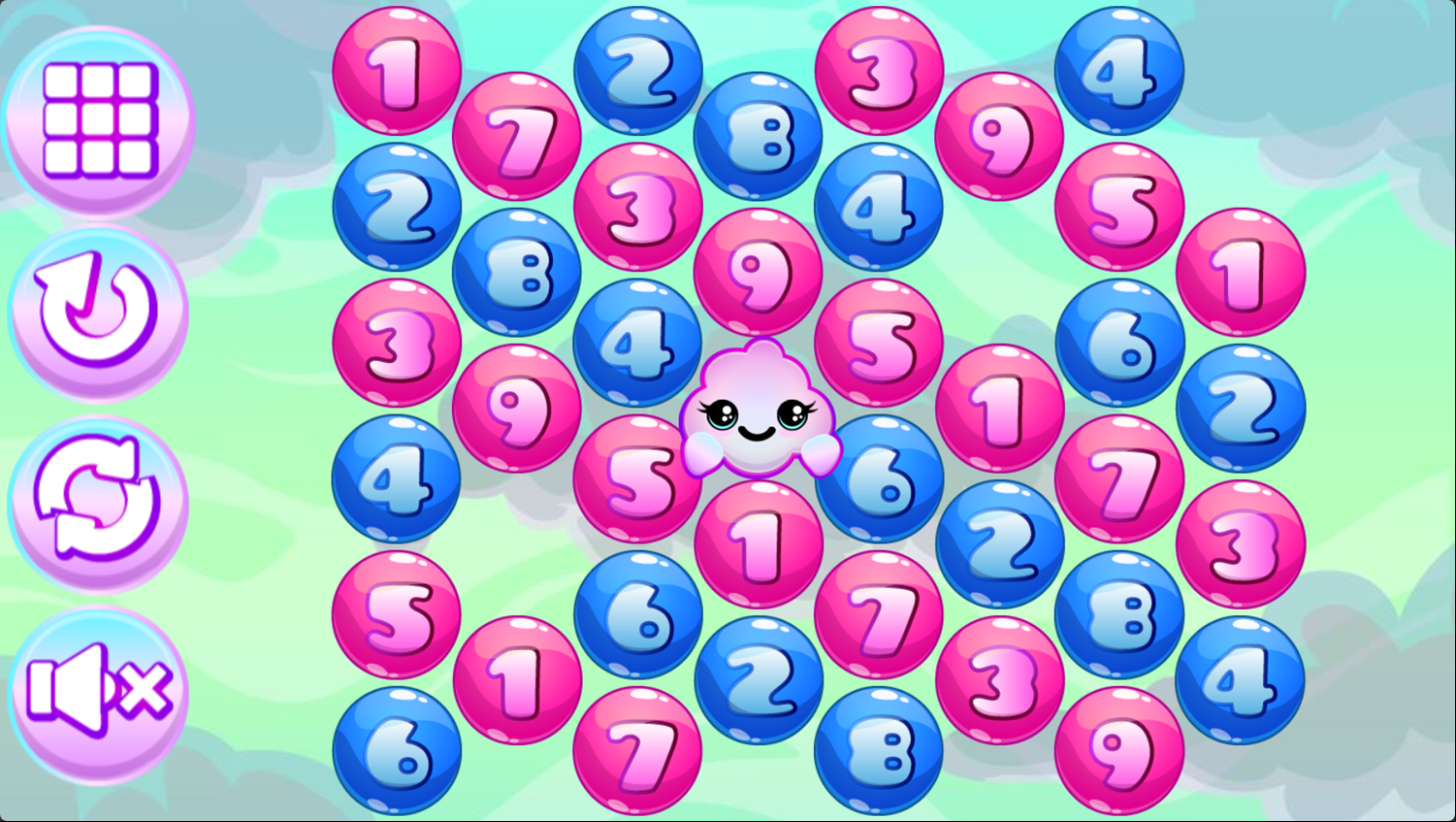 Math Solve a Bubbly Learning Experience Game Level Challenge Screenshot.