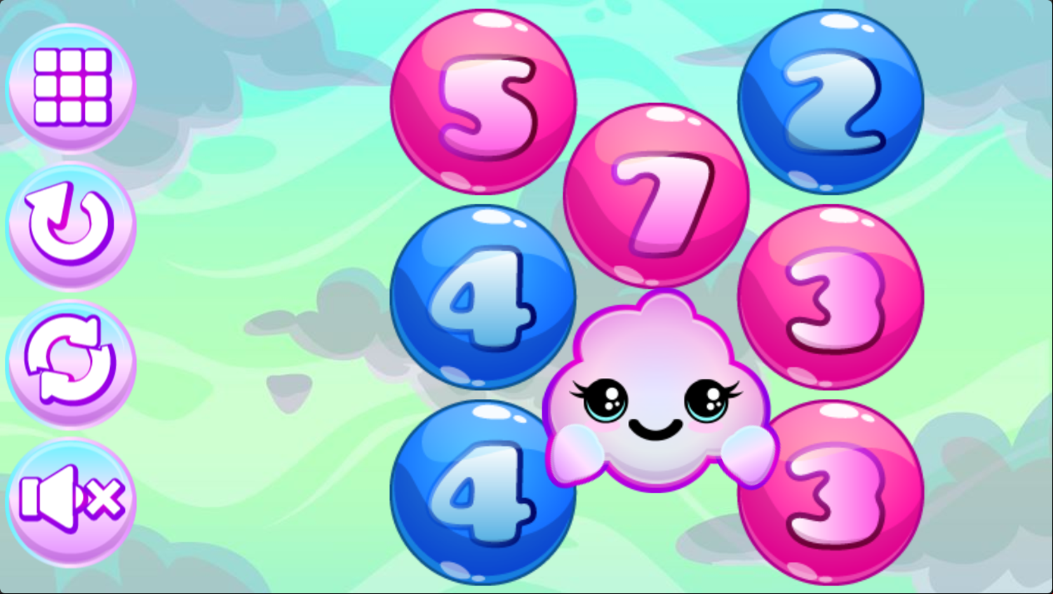 Math Solve a Bubbly Learning Experience Game Level Start Screenshot.
