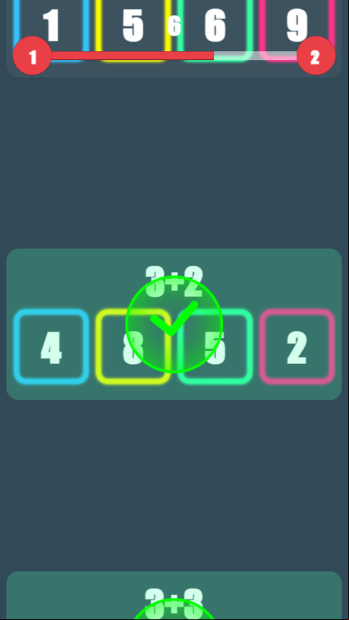 Math Tiles Game Play Screenshot.
