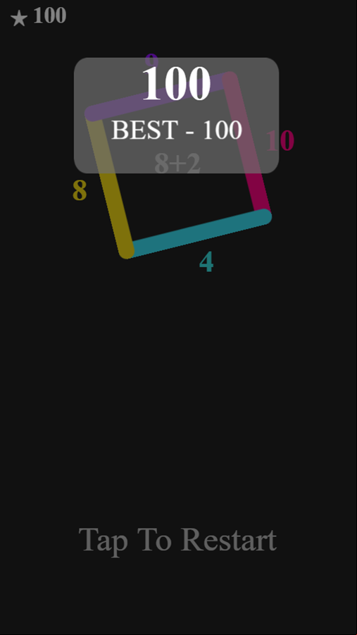 Math Up Game Over Screenshot.