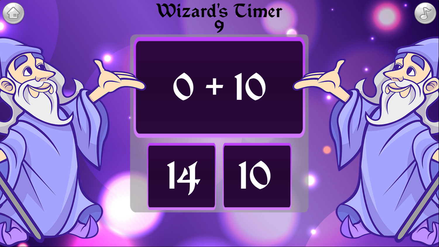 Math Wizard Game Start Screenshot.