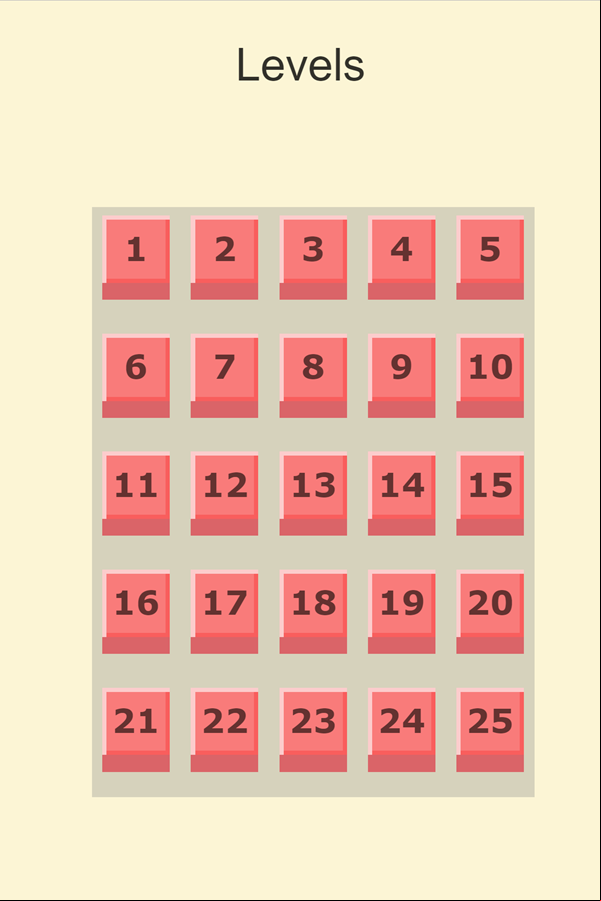Maze 64 Game Level Select Screen Screenshot.