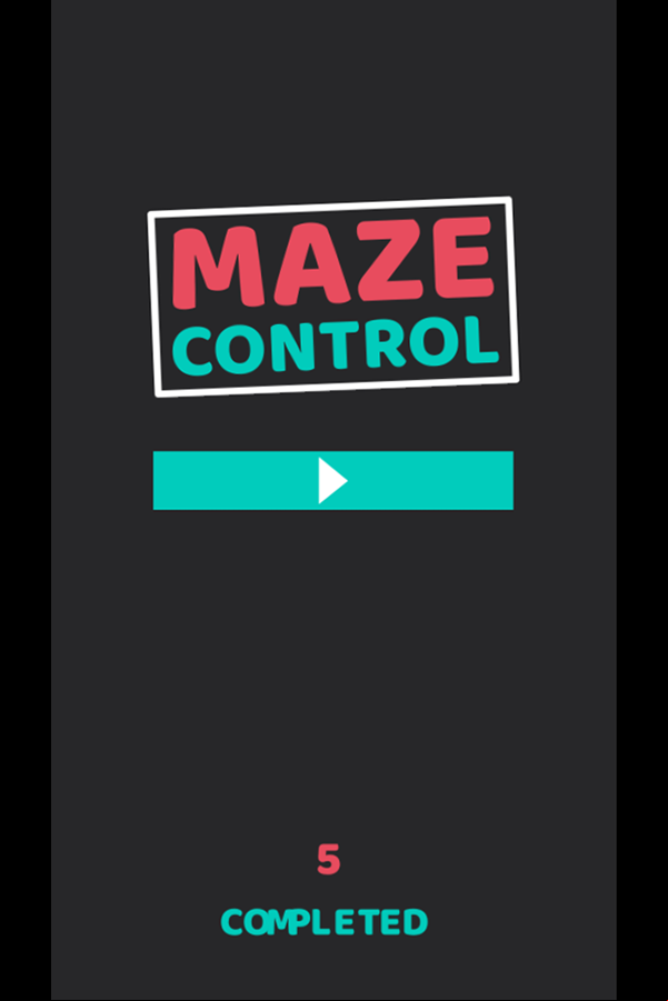 Maze Control Welcome Screen Screenshot.