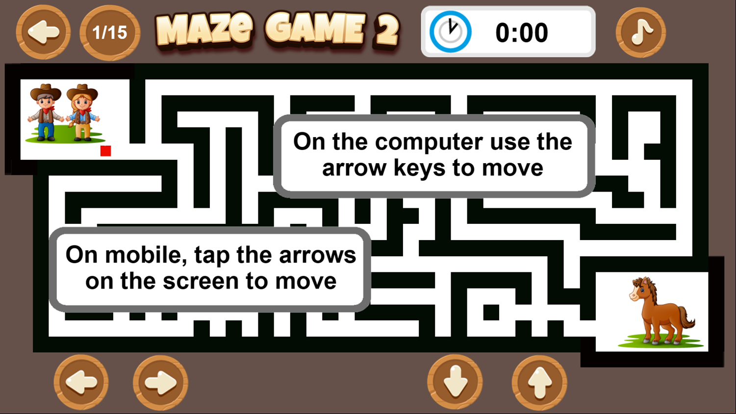 Maze Game 2 Game How To Play Screenshot.