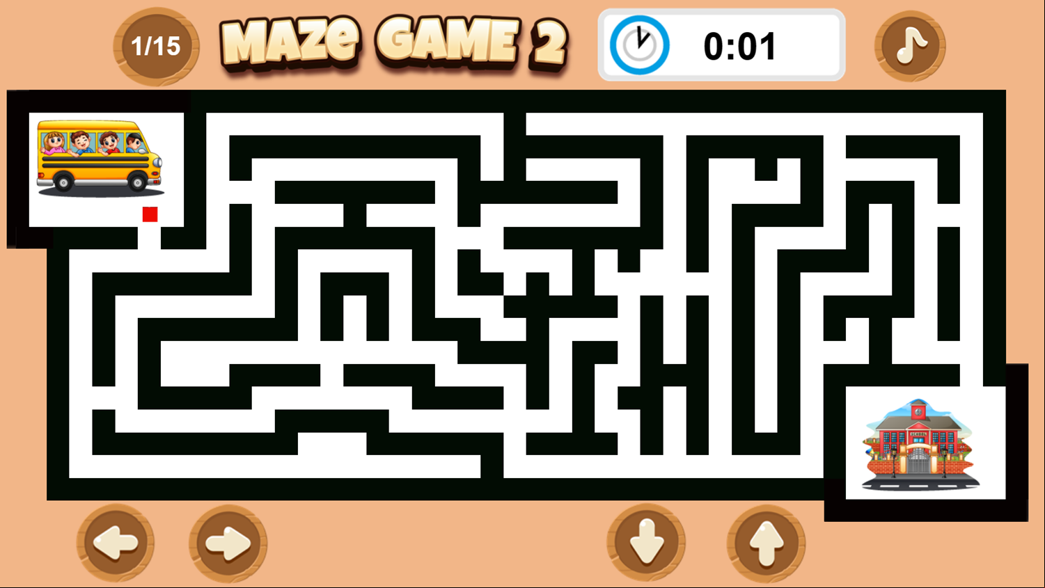 Maze Game 2 Game Level Start Screenshot.