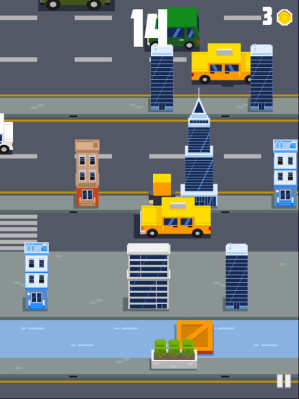 Megacity Hop Game Play Screenshot.
