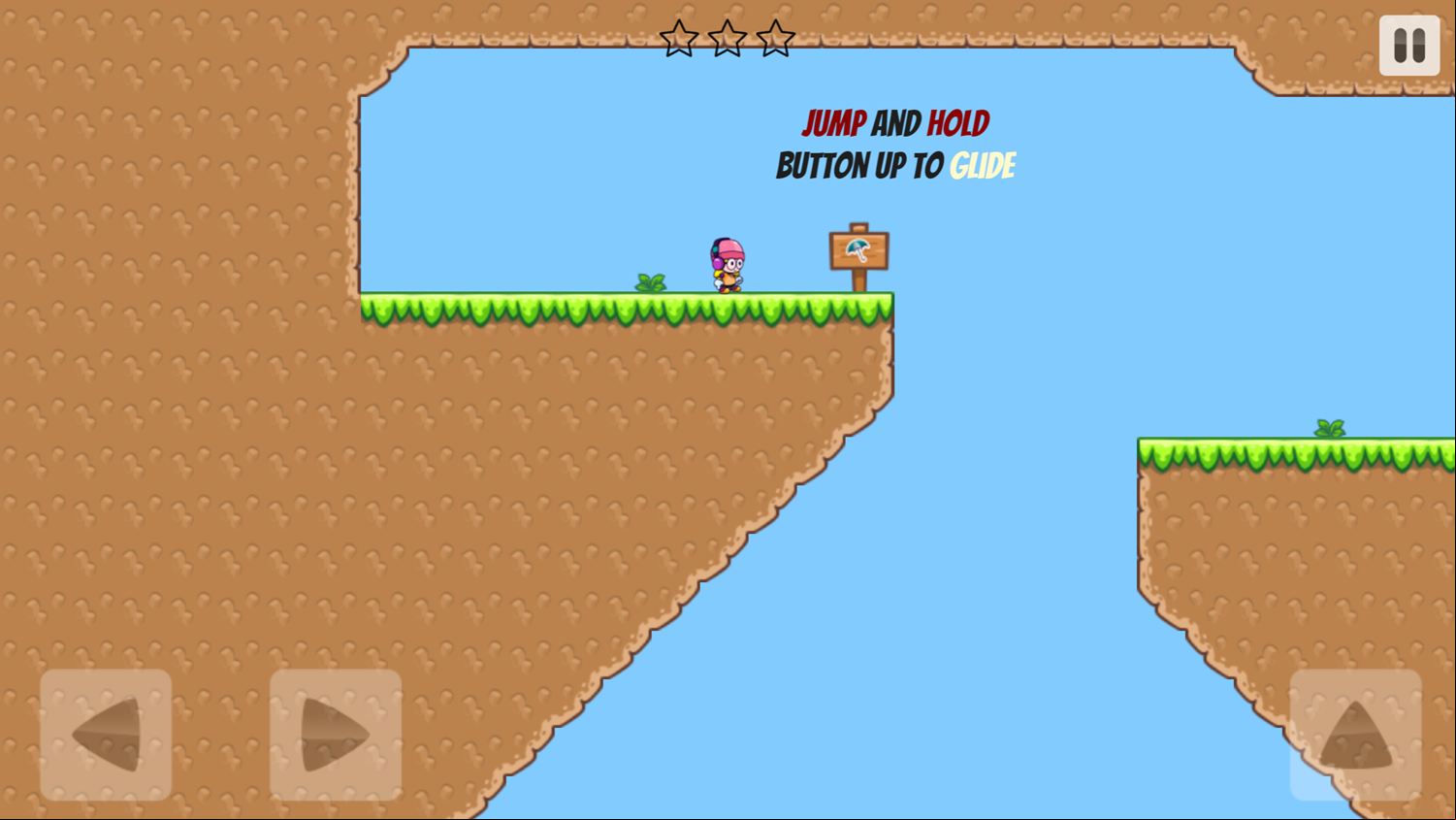 Melody's Adventure 2 Game Gliding Info Screenshot.
