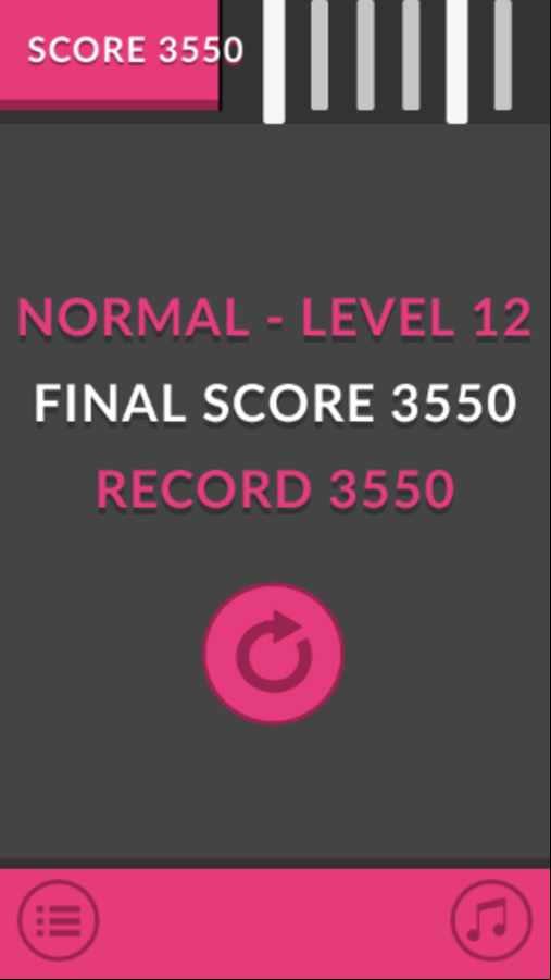 Memoflip Game Score Screenshot.