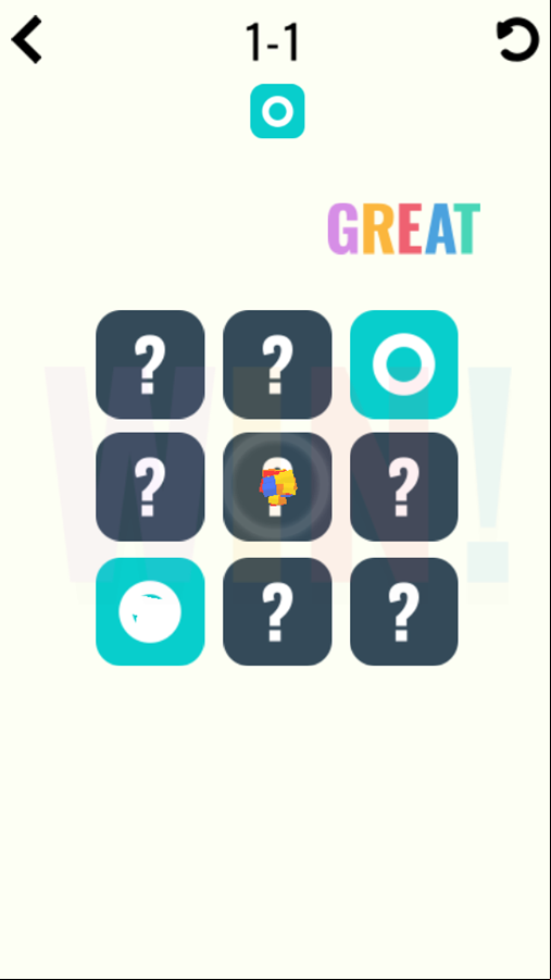 Memory Challenge Game Level Start Screenshot.