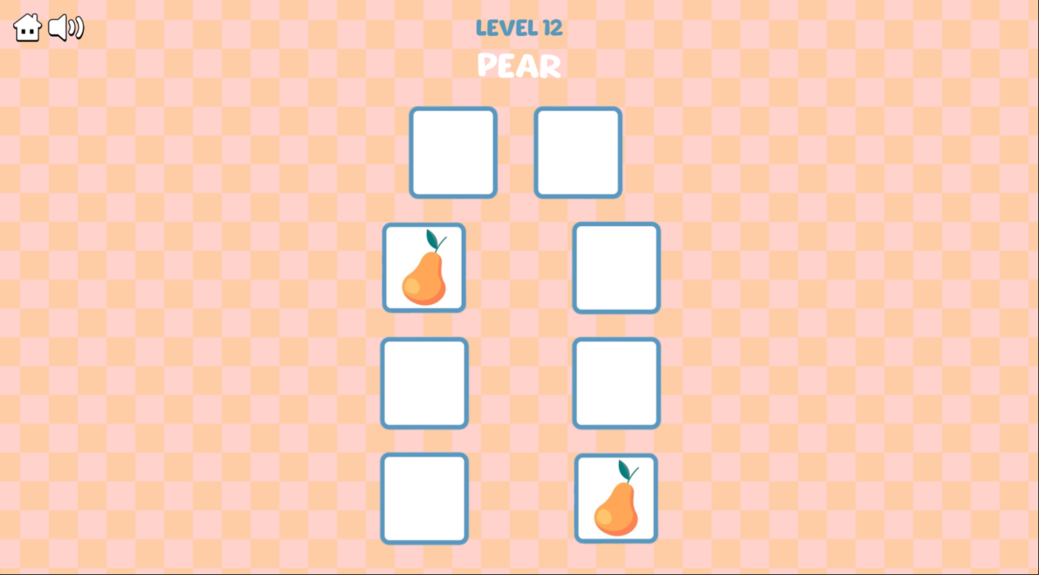 Memory Game Fruits Game Final Level Screenshot.