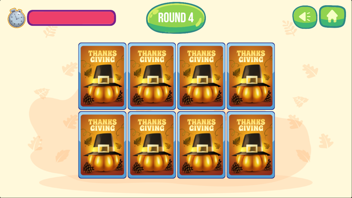 Memory The Turkey Game Next Round Screenshot.