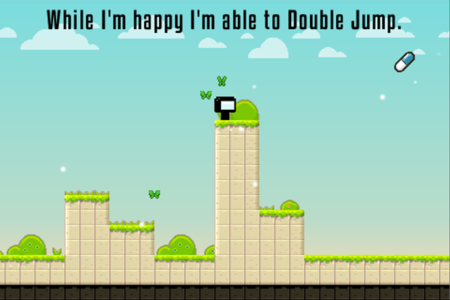 Mercurial Story Game Double Jump Instructions Screenshot.