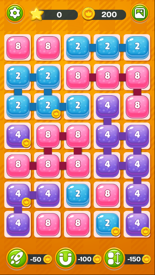 Merge 2048 Cake Game Start Screenshot.