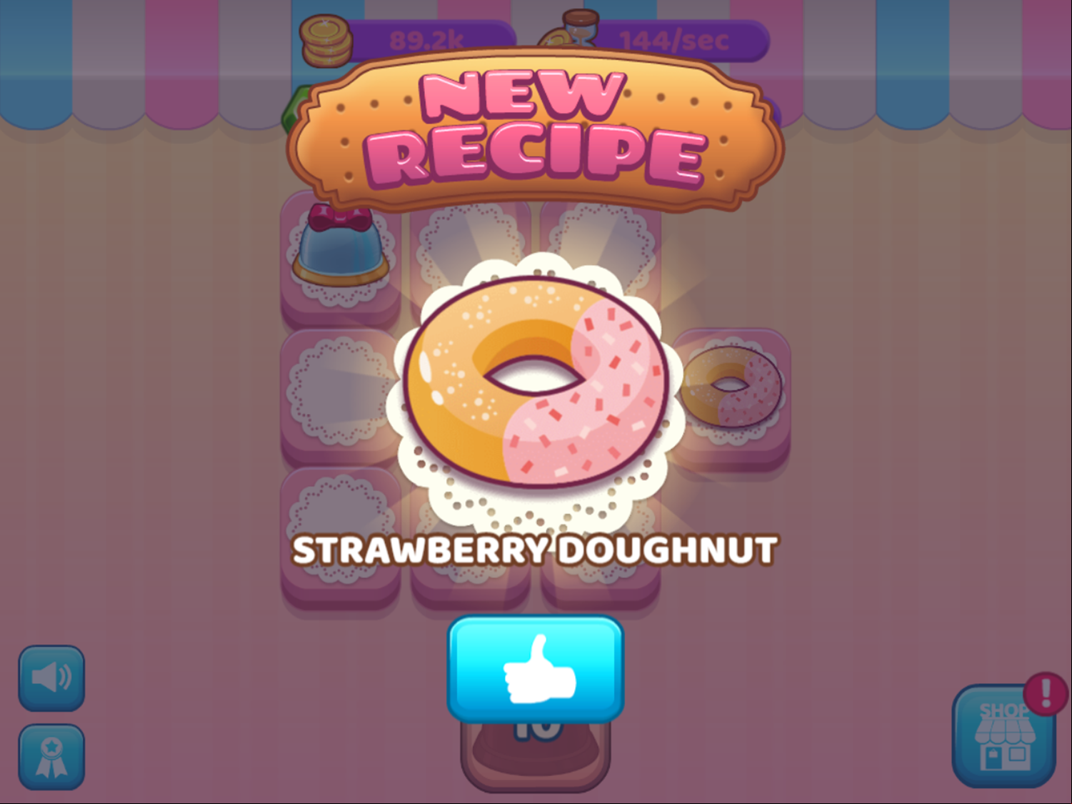Merge Cakes Game New Recipe Screenshot.