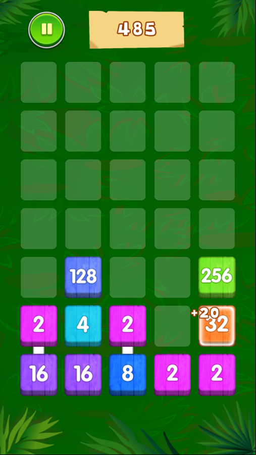 Merge Number Woody Game Level Play Screenshot.