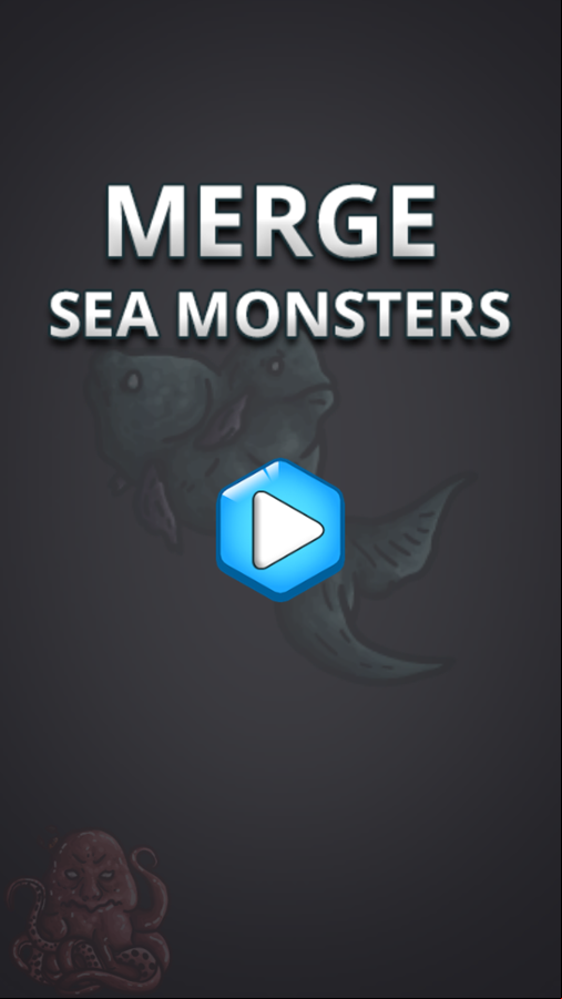 Merge Sea Monsters Game Welcome Screen Screenshot.