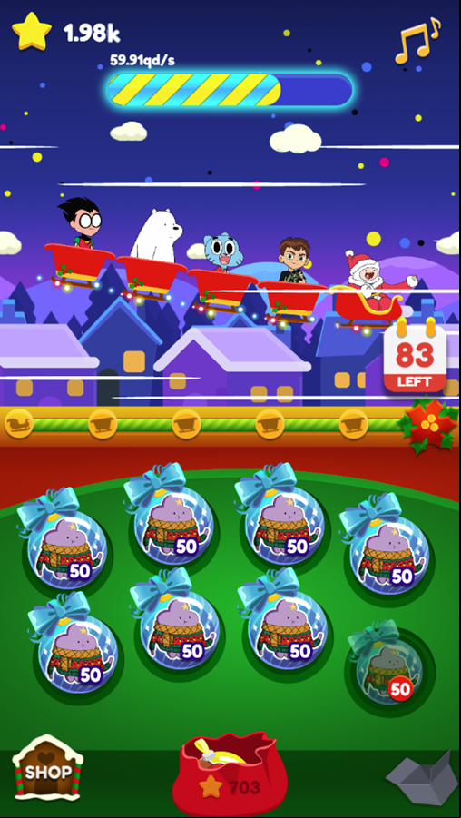 Merry Merging Christmas Game Maxed Out Screenshot.