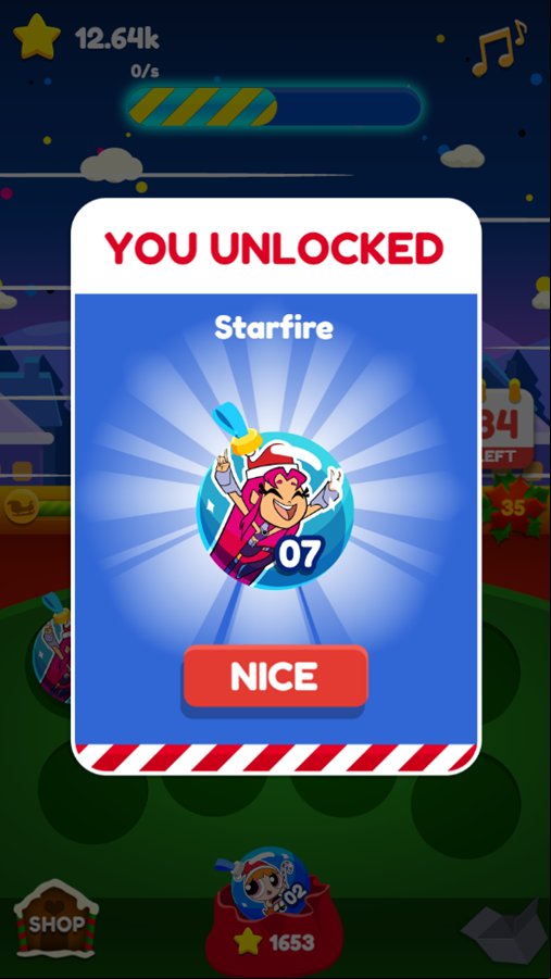 Merry Merging Christmas Game New Character Unlock Screenshot.