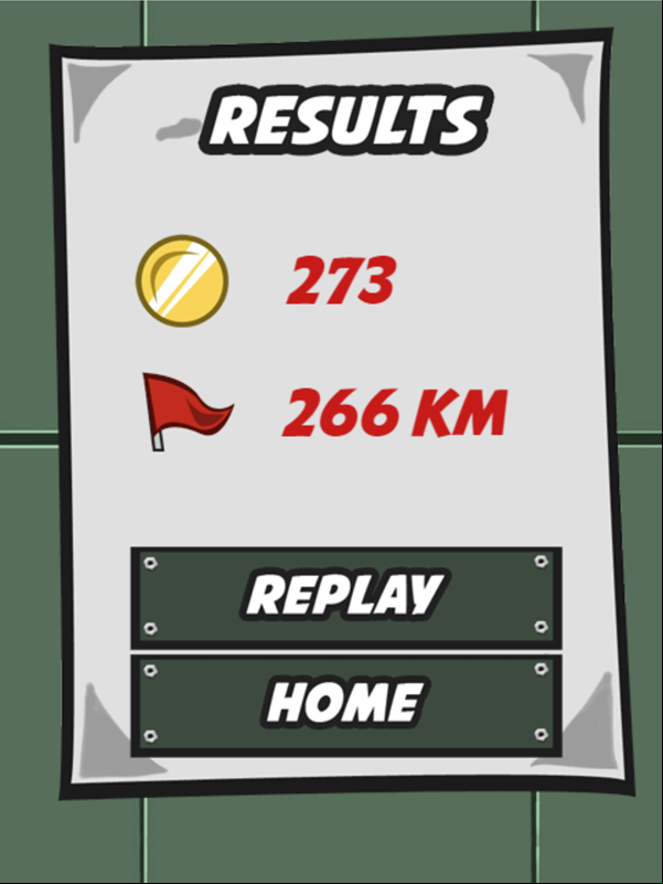 Metal Animal Game Results Screen Screenshot.