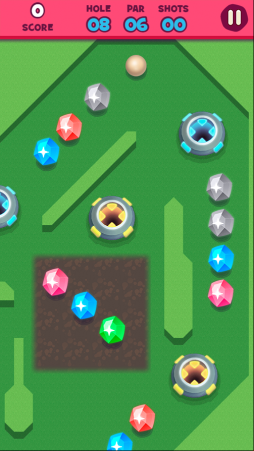 Mini Golf Adventures Game Level Challenge Screenshot.