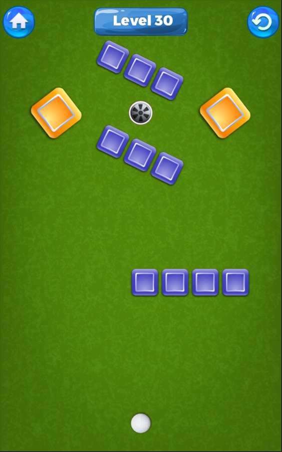 Mini Golf Game Final Level Screenshot.