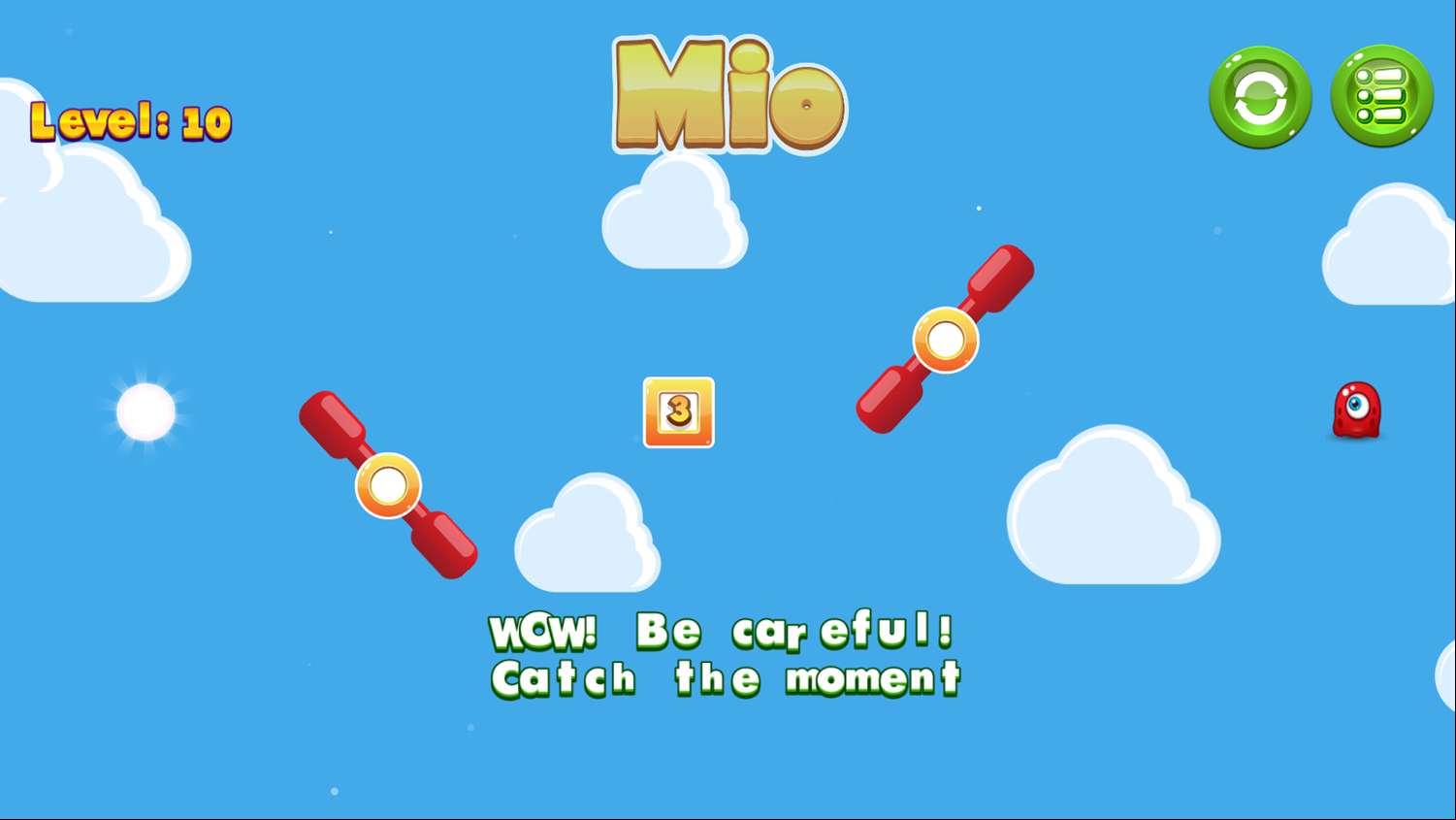 Mio Game Level Progress Screenshot.