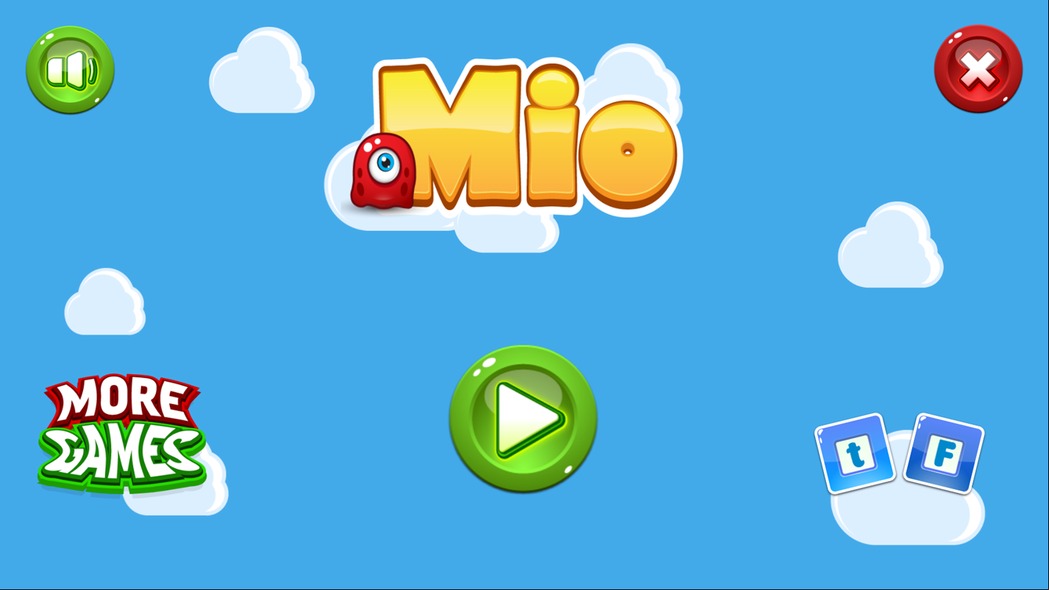 Mio Game Welcome Screen Screenshot.