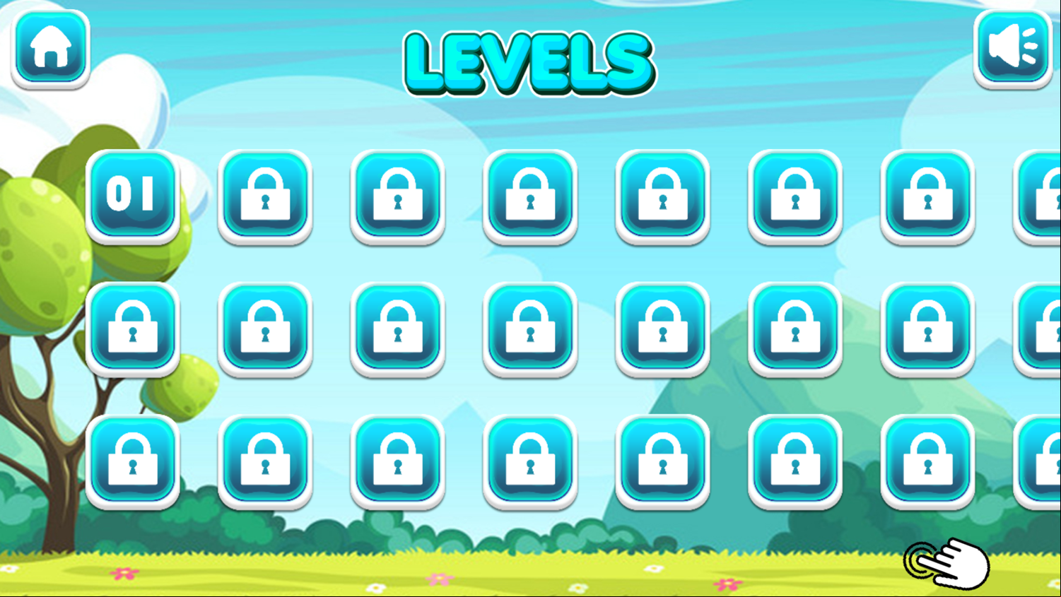 Missing Number Game Level Select Screenshot.