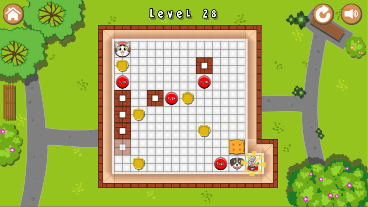 Molly The Cat Game Level With an Invisible Wall Screenshot.