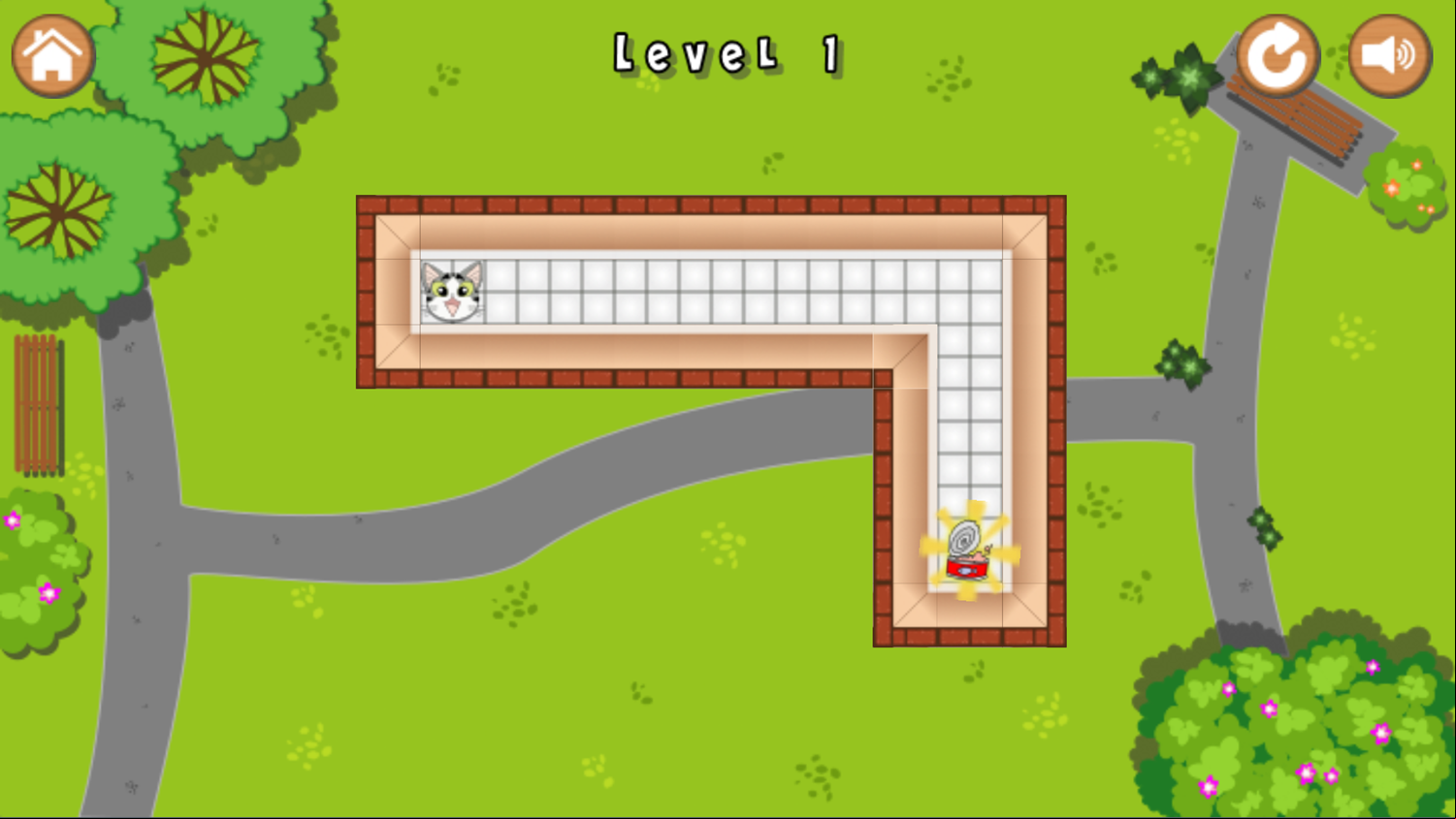 Molly The Cat Game Level Start Screenshot.