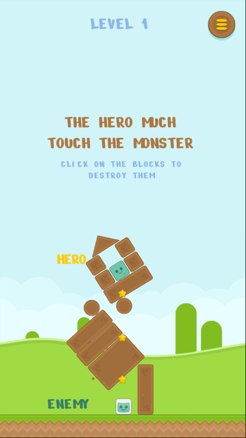 Monster Destroyer Game Simulation Screenshot.