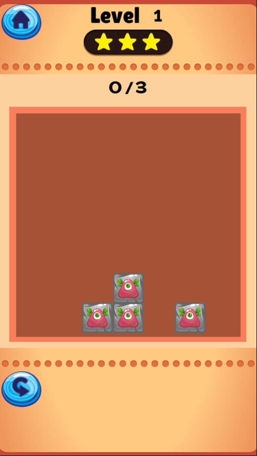 Monster Ruin Game Level Start Screenshot.