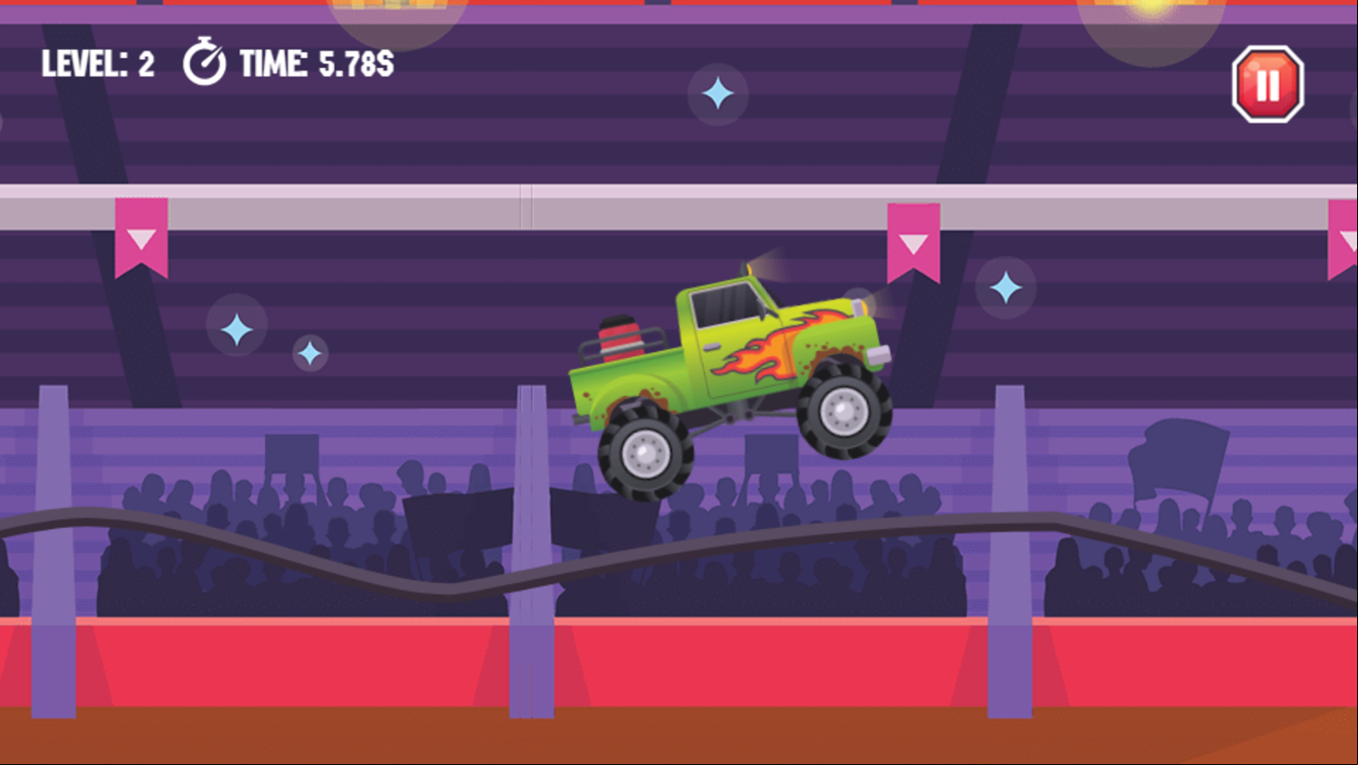 Monster Truck Driving Game Screenshot.