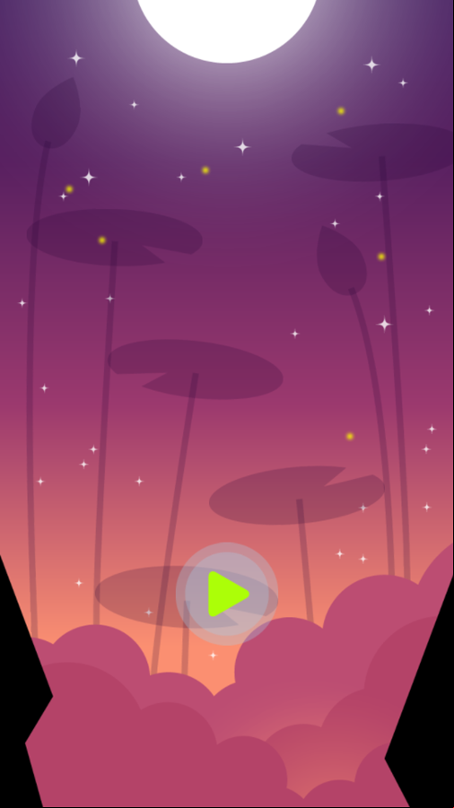 Moonlight Jump Game Welcome Screen Screenshot.