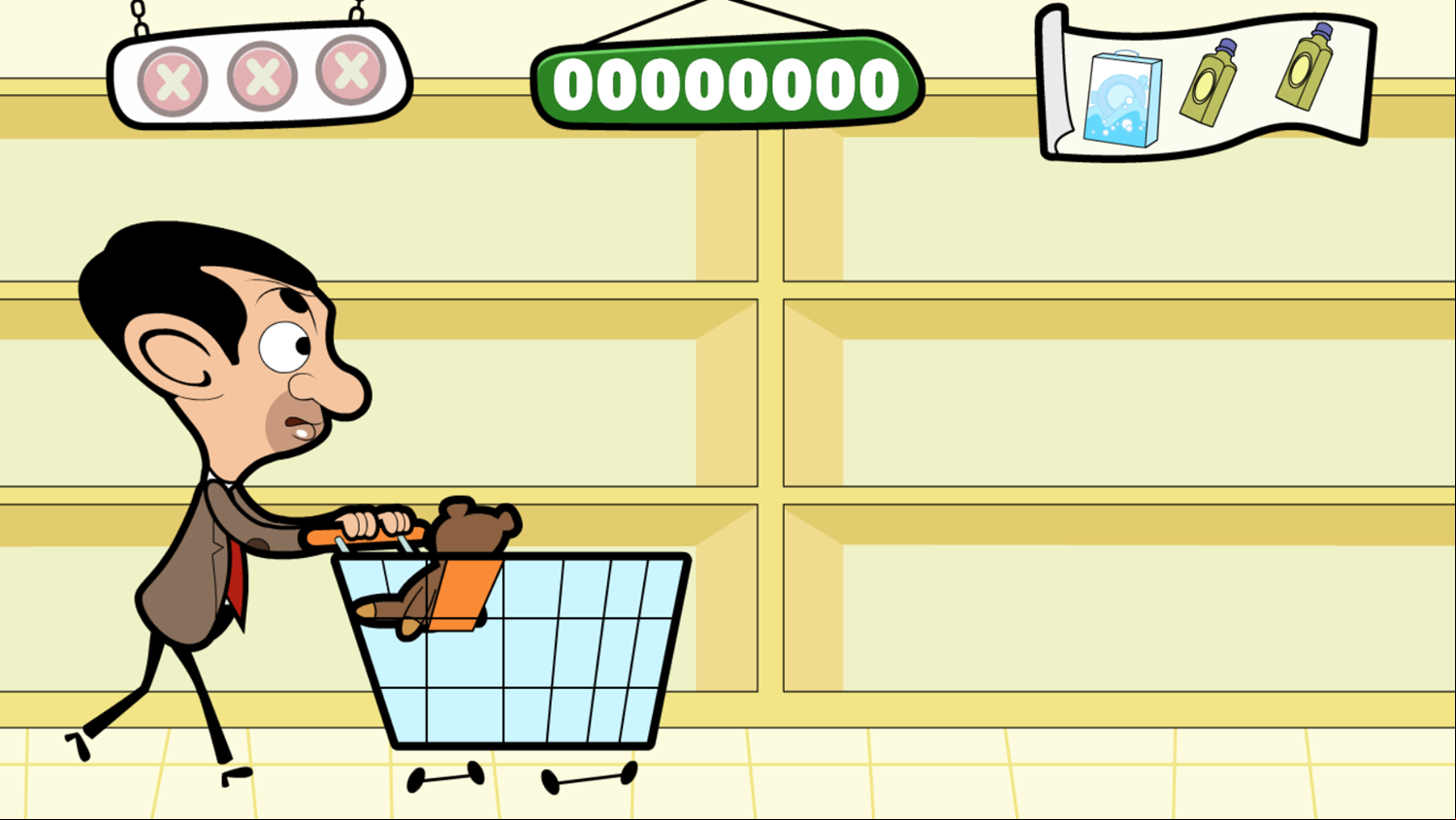 Mr Bean Bean in Panic Game Start Screenshot.