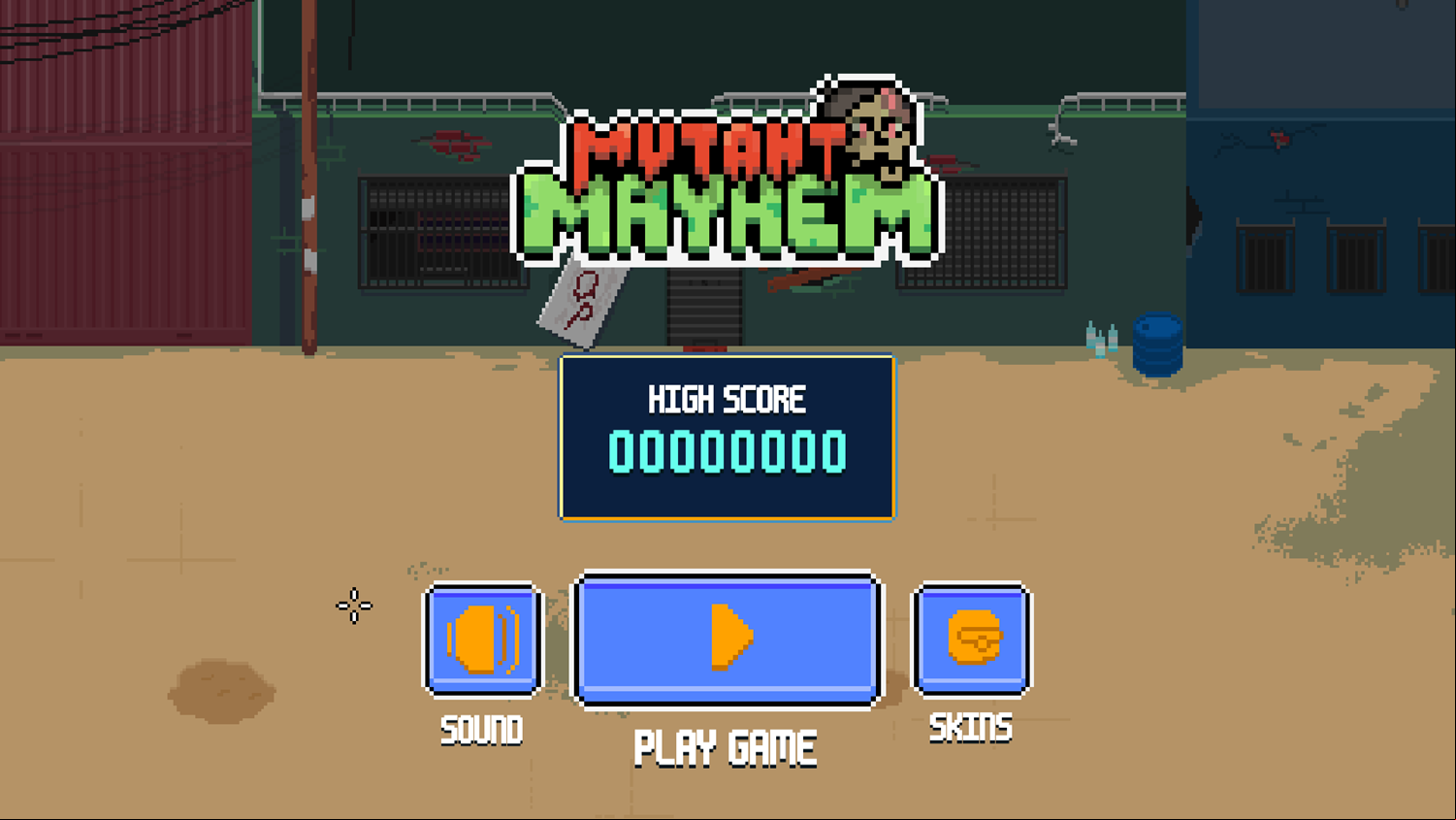 Mutant Mayhem Game Welcome Screen Screenshot.