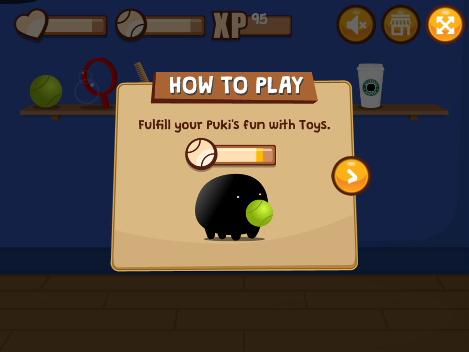 My Puki Game How To Play Screenshot.