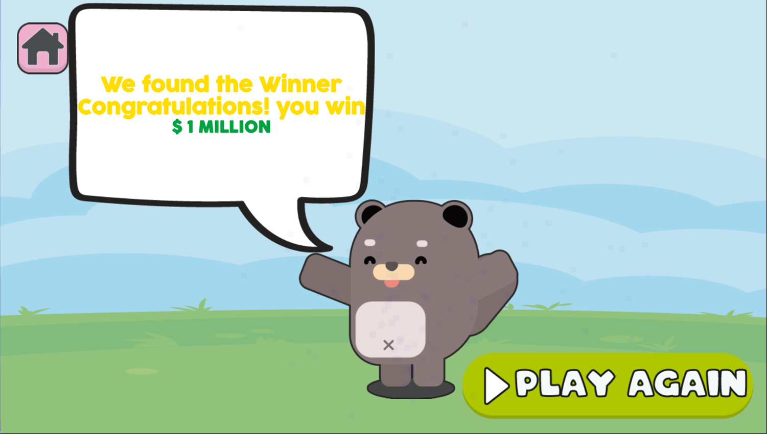 Nature Quiz Game You Win Screenshot.