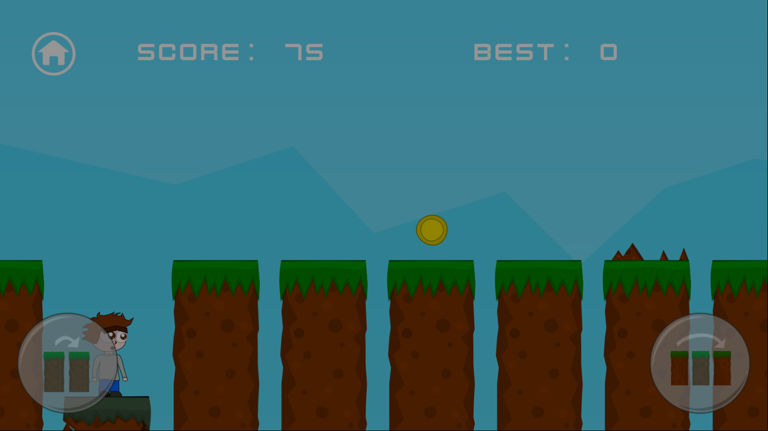 Neil Hop Game Over Screenshot.