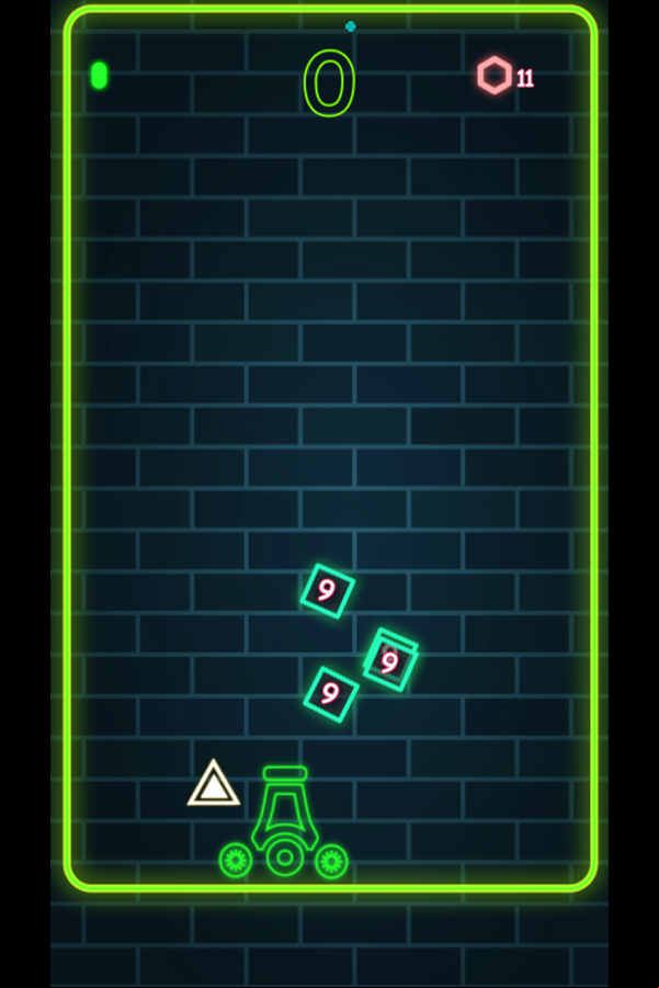 Neon Cannon Game Screenshot.