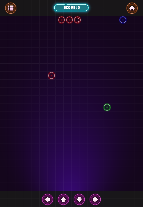 Neon Snake Game Level Start Screenshot.
