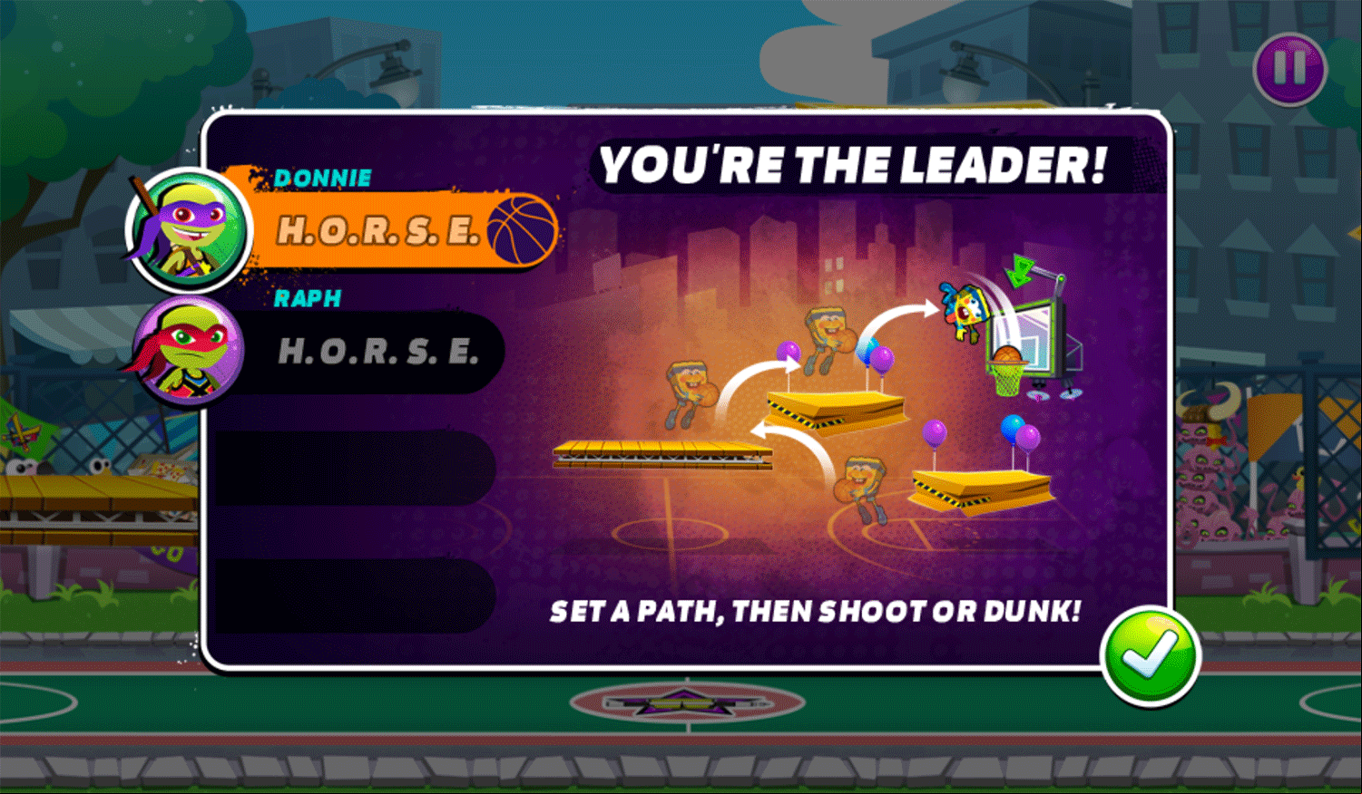 Nick Basketball Stars 2 How To Play H.O.R.S.E. Screenshot.