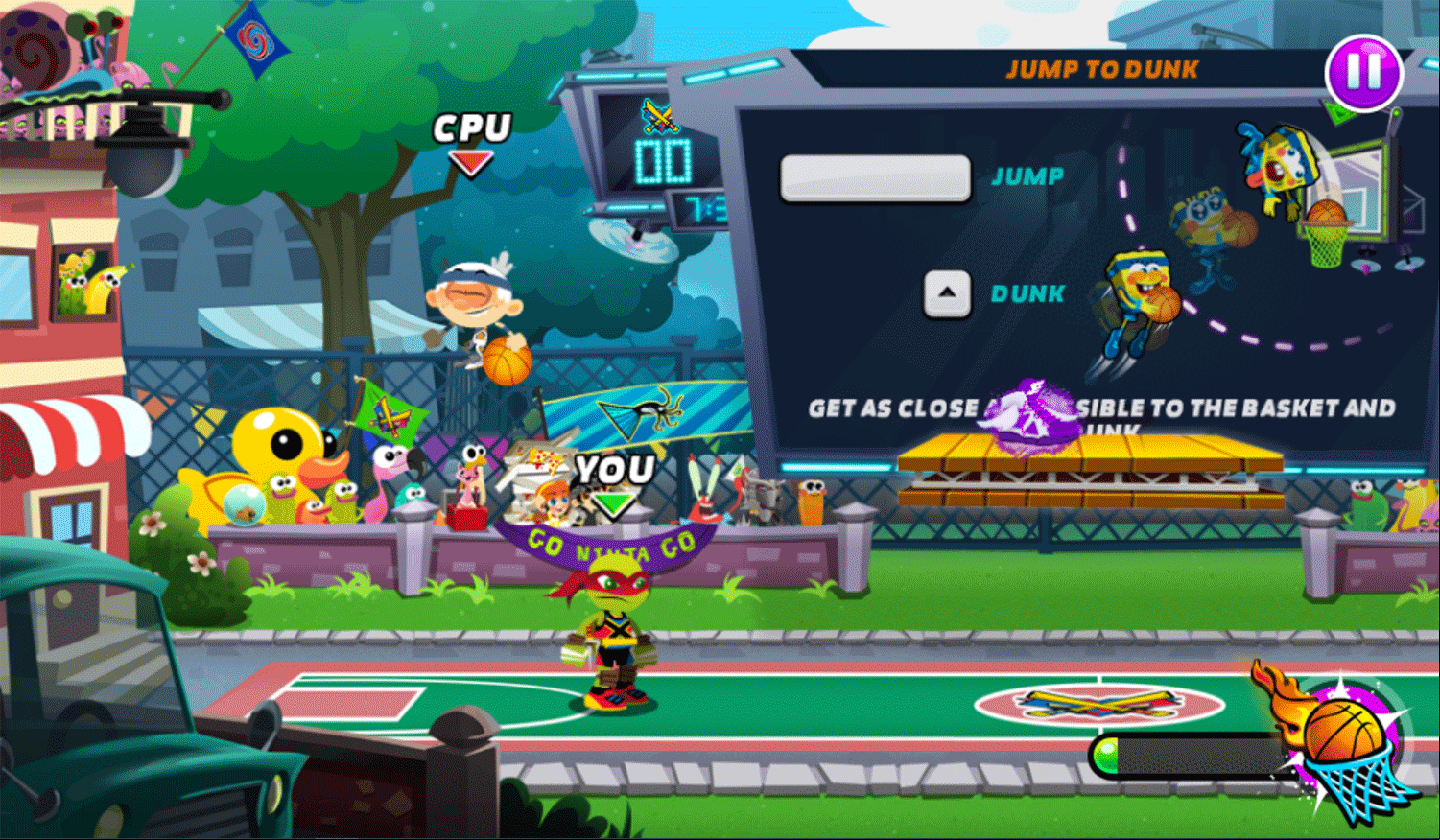Nick Basketball Stars 2 Instructions Screenshot.