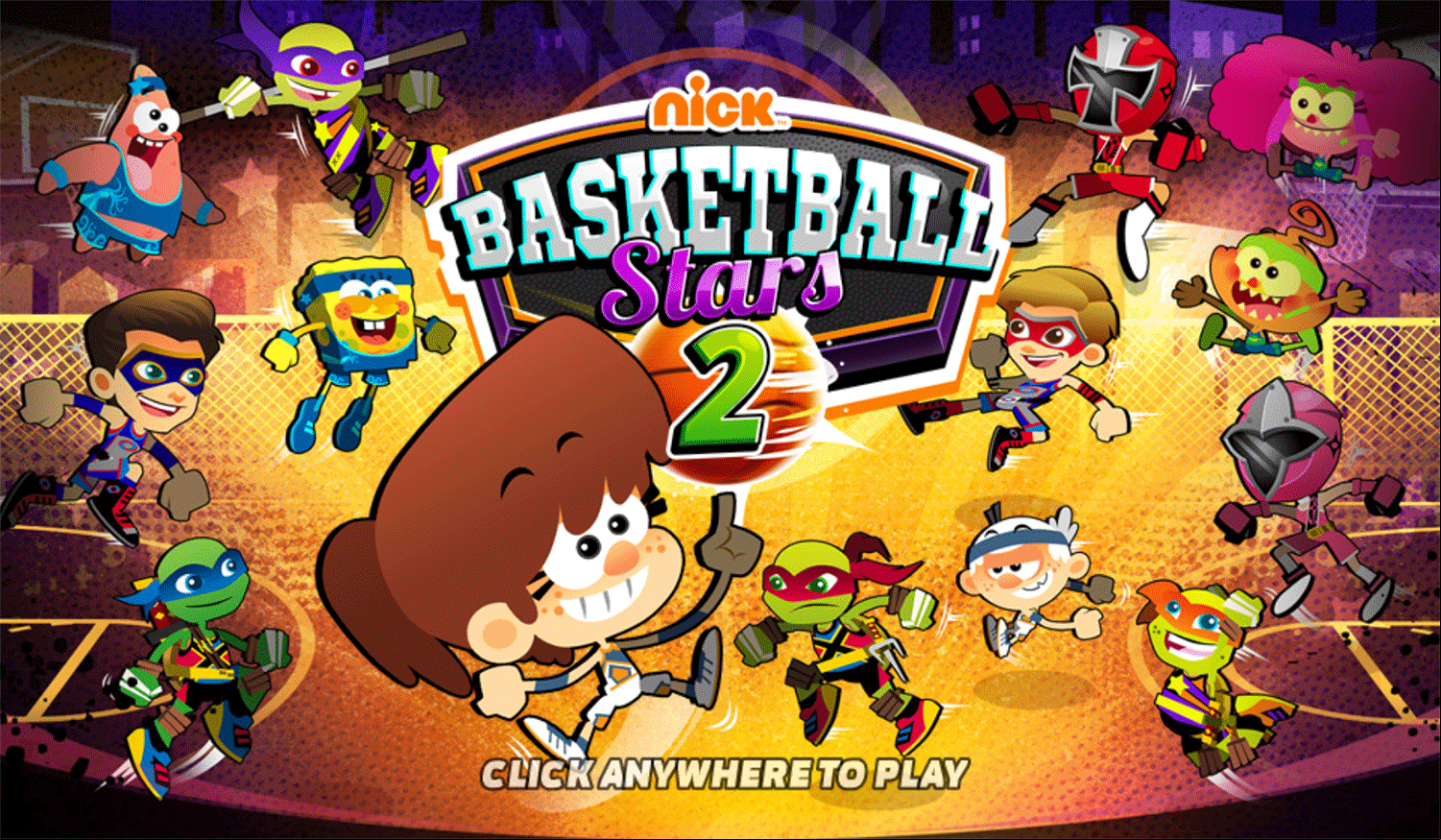 Nick Basketball Stars 2 Welcome Screen Screenshot.