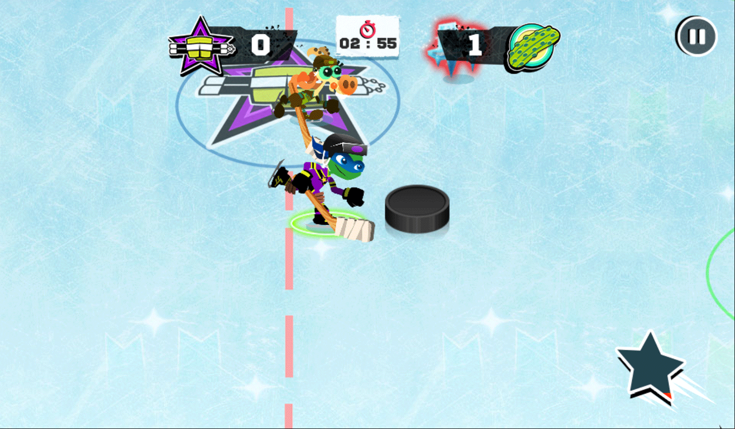 Nick Hockey Stars Game Screenshot.
